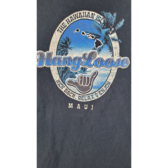 Hawaii Hang Loose Kick Back relax and Enjoy Adult Tee Size XL - Picture 4 of 6